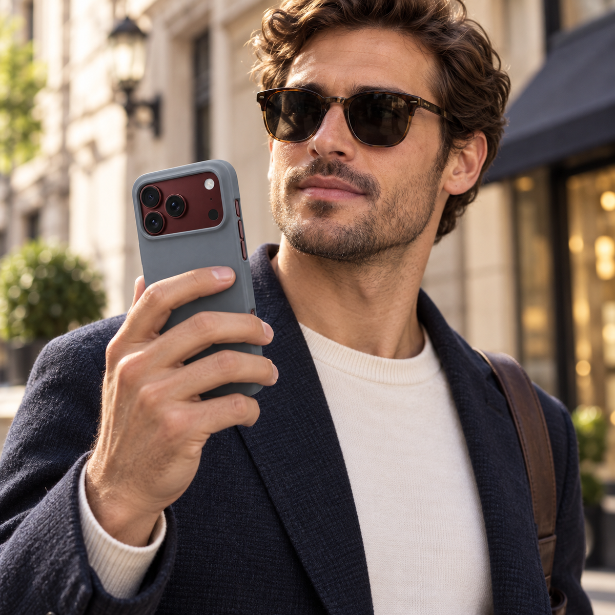 Premium iPhone Case Soft Touch Skin Feel Shockproof PC TPU Camera Protector Kickstand Wrist Strap Slim Fashion Protective Phone Cover Case Design