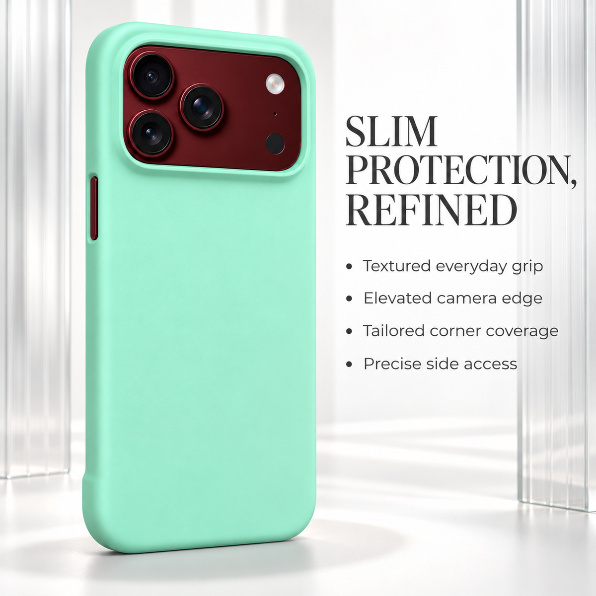 Premium iPhone Case Solid Color Skin Feel Shockproof PC TPU Foldable Tough Anti Fingerprint Wear Resistant Slim Comfortable Grip Protective Cover Case