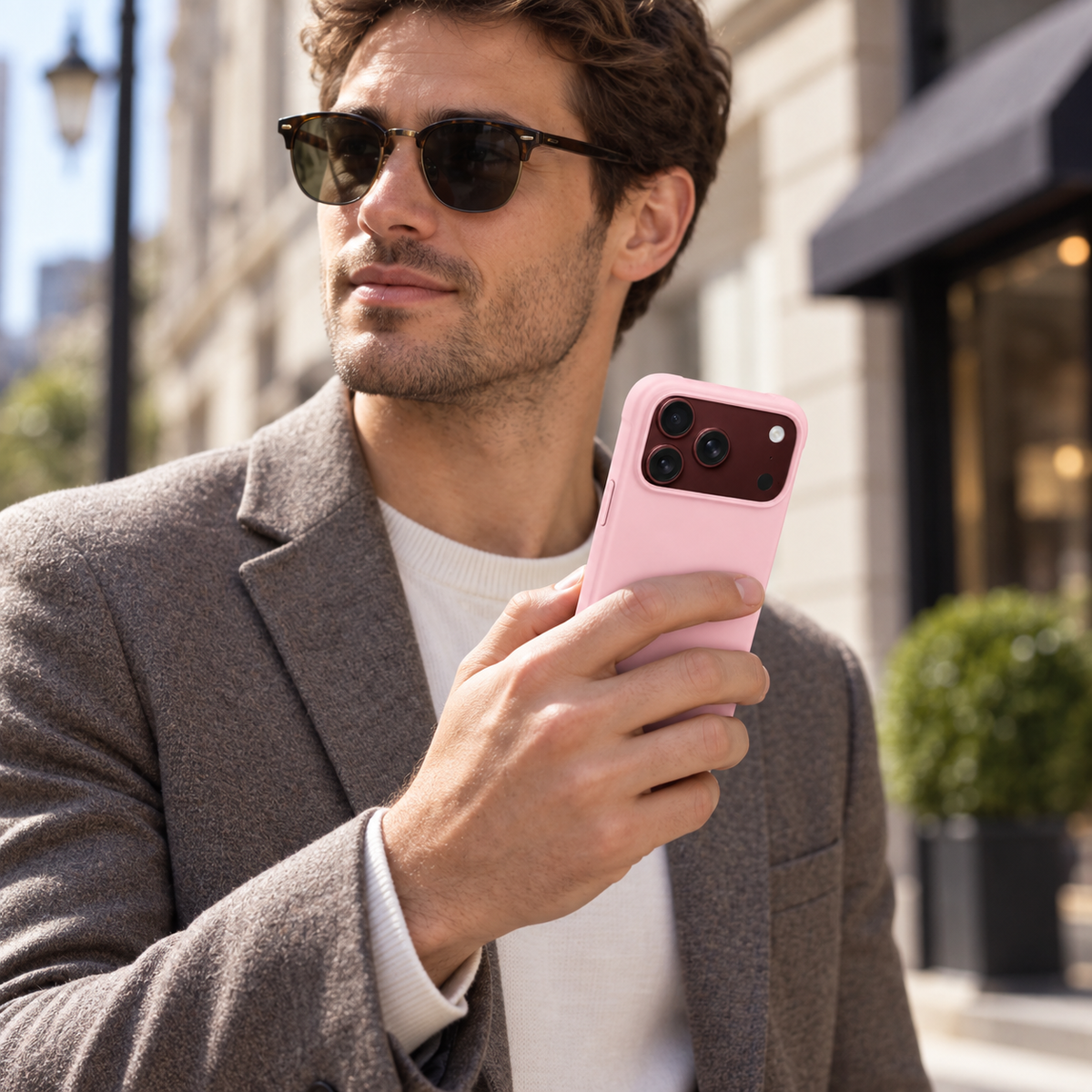 Premium iPhone Case Solid Color Skin Feel Shockproof PC TPU Foldable Tough Anti Fingerprint Wear Resistant Slim Comfortable Grip Protective Cover Case