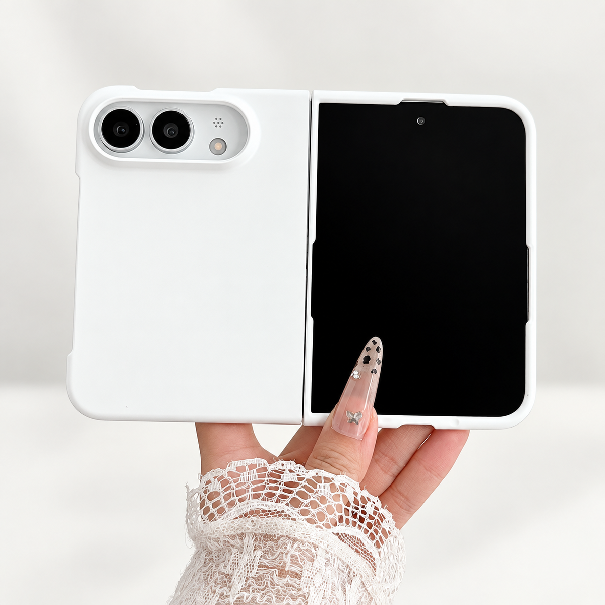 Premium iPhone Case Solid Color Skin Feel Shockproof PC TPU Foldable Tough Anti Fingerprint Wear Resistant Slim Comfortable Grip Protective Cover Case
