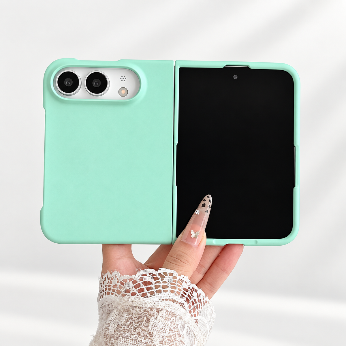 Premium iPhone Case Solid Color Skin Feel Shockproof PC TPU Foldable Tough Anti Fingerprint Wear Resistant Slim Comfortable Grip Protective Cover Case