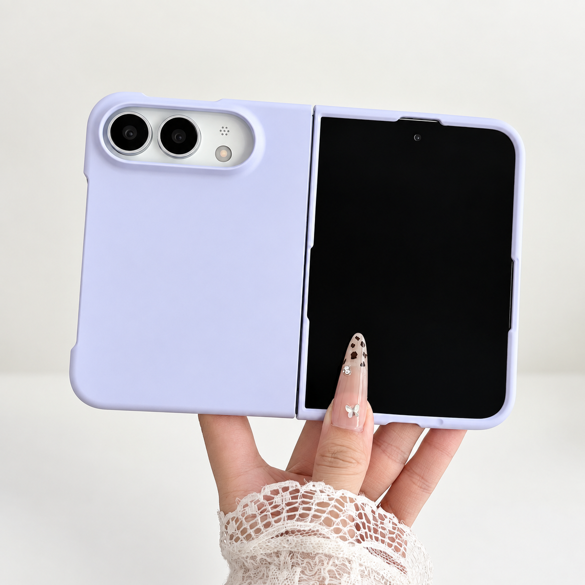 Premium iPhone Case Solid Color Skin Feel Shockproof PC TPU Foldable Tough Anti Fingerprint Wear Resistant Slim Comfortable Grip Protective Cover Case