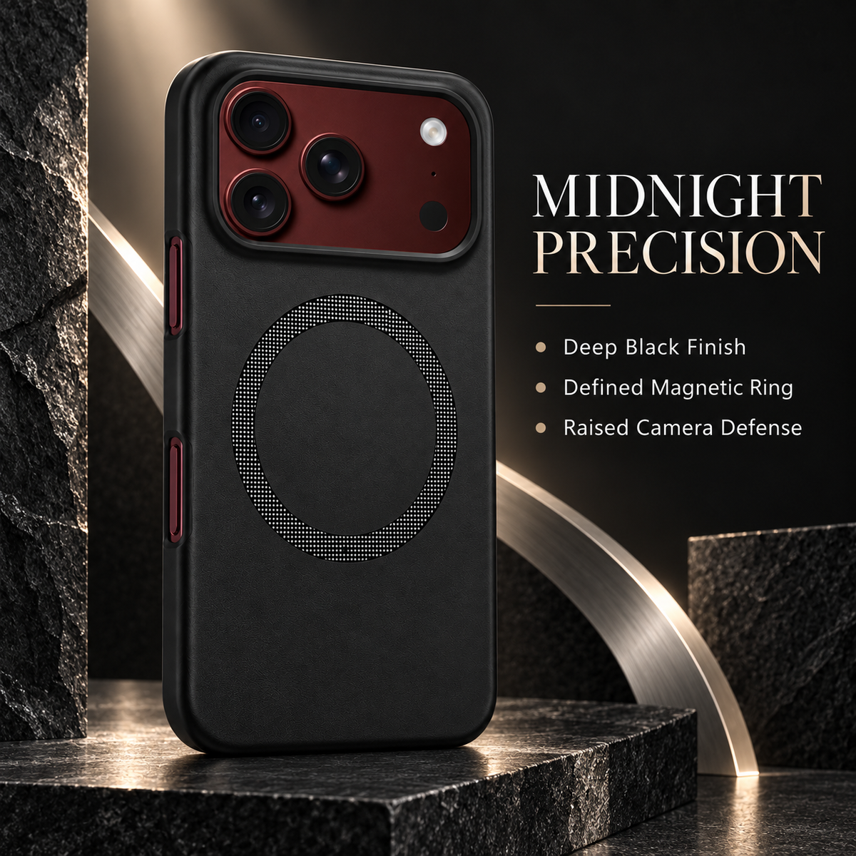 Premium iPhone Case Spring Hinge Armor Magnetic Tempered Glass Shockproof Hard PC Anti Scratch Full Foldable Protective Flip Cover Case Design