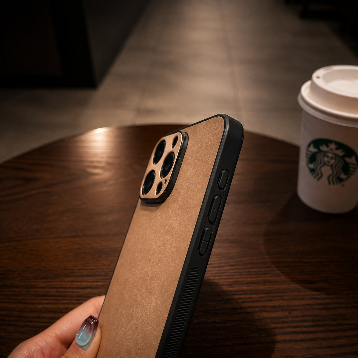 Premium iPhone Case Suede Leather Ultra Thin Shockproof Protective Cover Soft Silicone Edge Camera Lens Protection Electroplated Anti Scratch Non Slip Slim