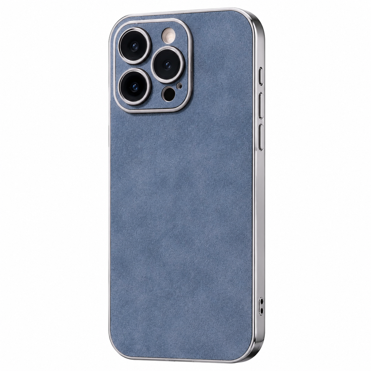 Premium iPhone Case Suede Leather Ultra Thin Shockproof Protective Cover Soft Silicone Edge Camera Lens Protection Electroplated Anti Scratch Non Slip Slim
