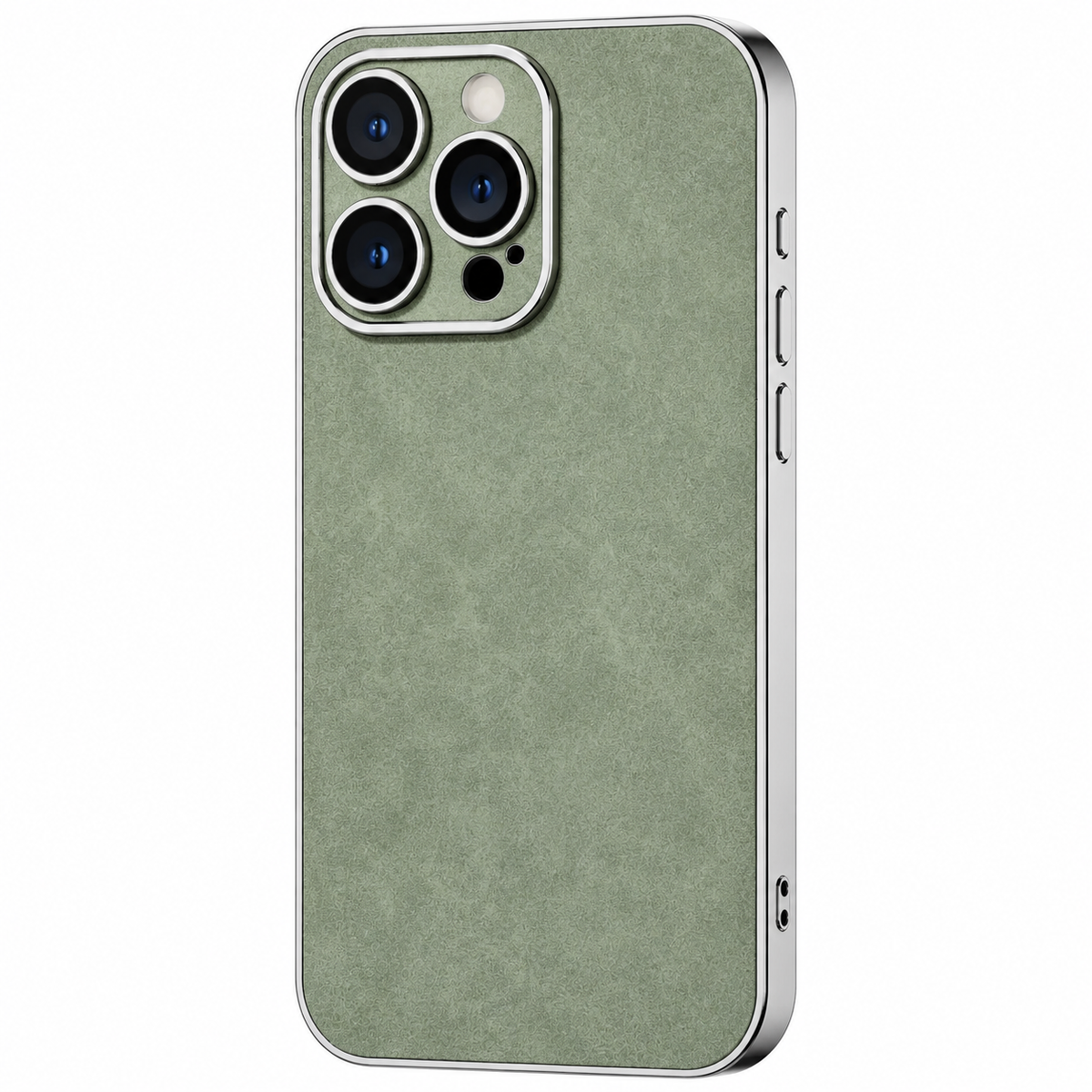Premium iPhone Case Suede Leather Ultra Thin Shockproof Protective Cover Soft Silicone Edge Camera Lens Protection Electroplated Anti Scratch Non Slip Slim