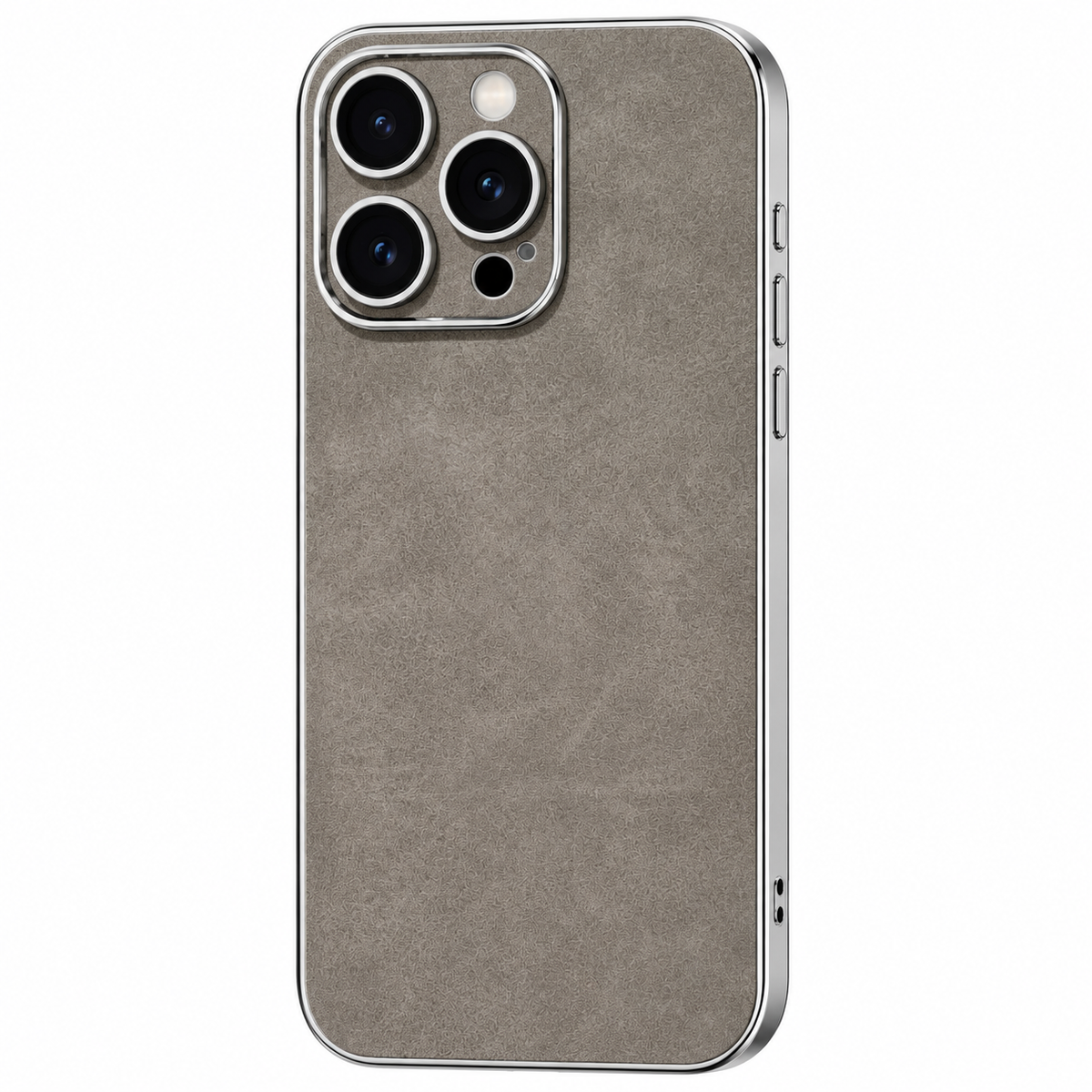 Premium iPhone Case Suede Leather Ultra Thin Shockproof Protective Cover Soft Silicone Edge Camera Lens Protection Electroplated Anti Scratch Non Slip Slim