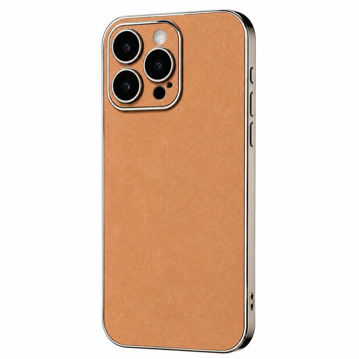Premium iPhone Case Suede Leather Ultra Thin Shockproof Protective Cover Soft Silicone Edge Camera Lens Protection Electroplated Anti Scratch Non Slip Slim