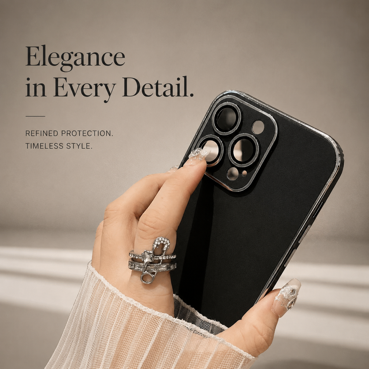Premium iPhone Case Suede Leather Ultra Thin Shockproof Protective Cover Soft Silicone Edge Camera Lens Protection Electroplated Anti Scratch Non Slip Slim