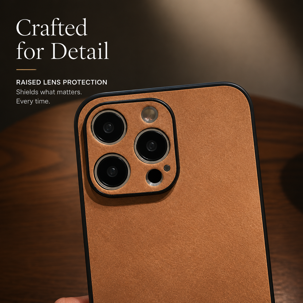 Premium iPhone Case Suede Leather Ultra Thin Shockproof Protective Cover Soft Silicone Edge Camera Lens Protection Electroplated Anti Scratch Non Slip Slim