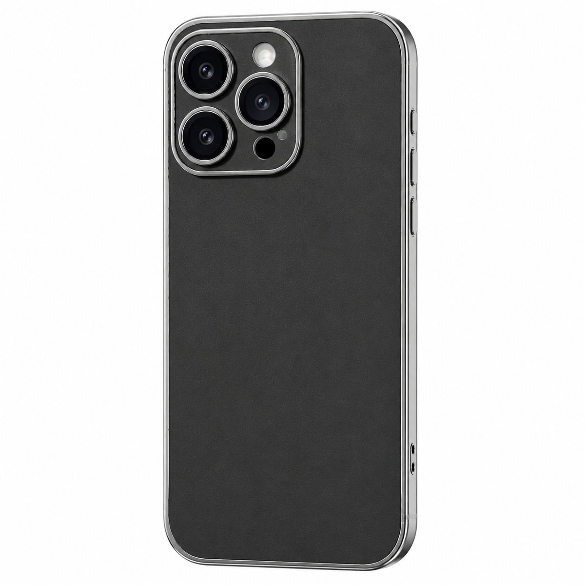 Premium iPhone Case Suede Leather Ultra Thin Shockproof Protective Cover Soft Silicone Edge Camera Lens Protection Electroplated Anti Scratch Non Slip Slim
