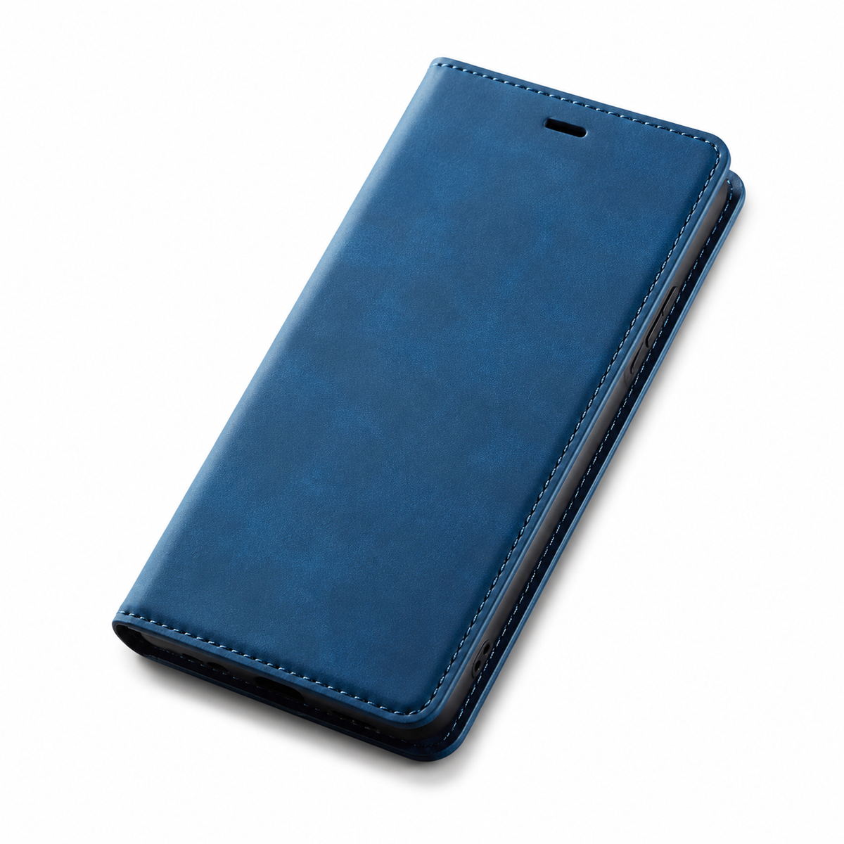 Premium iPhone Case Suede Leather Wallet Flip Cover Card Holder Magnetic Closure Shockproof Full Body Protection Slim Soft Touch Protective Design