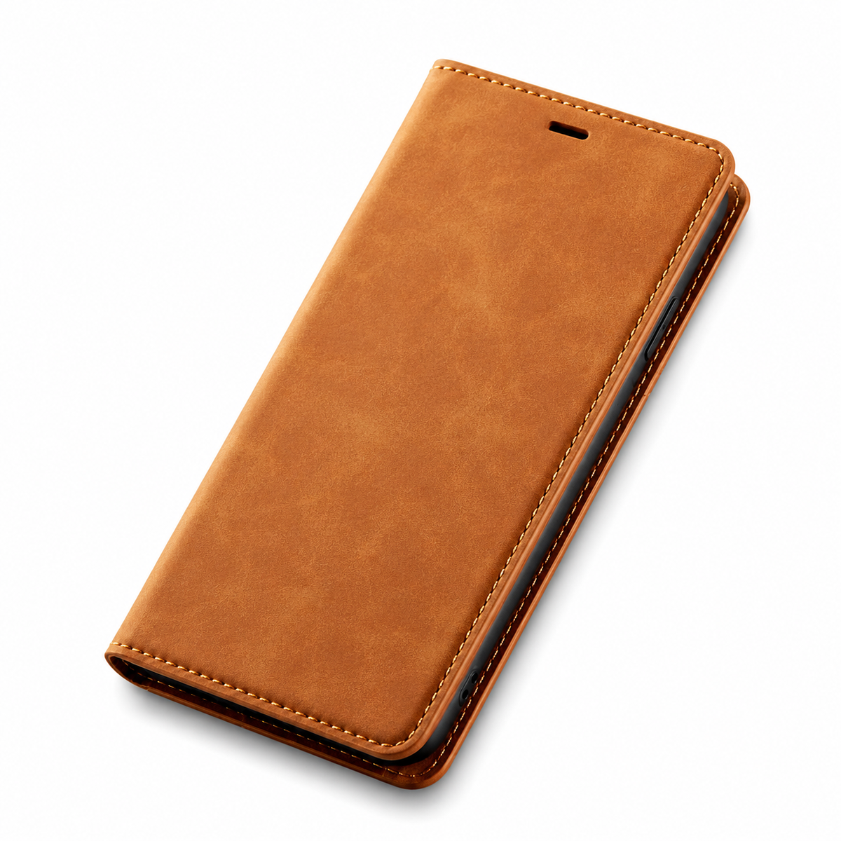 Premium iPhone Case Suede Leather Wallet Flip Cover Card Holder Magnetic Closure Shockproof Full Body Protection Slim Soft Touch Protective Design