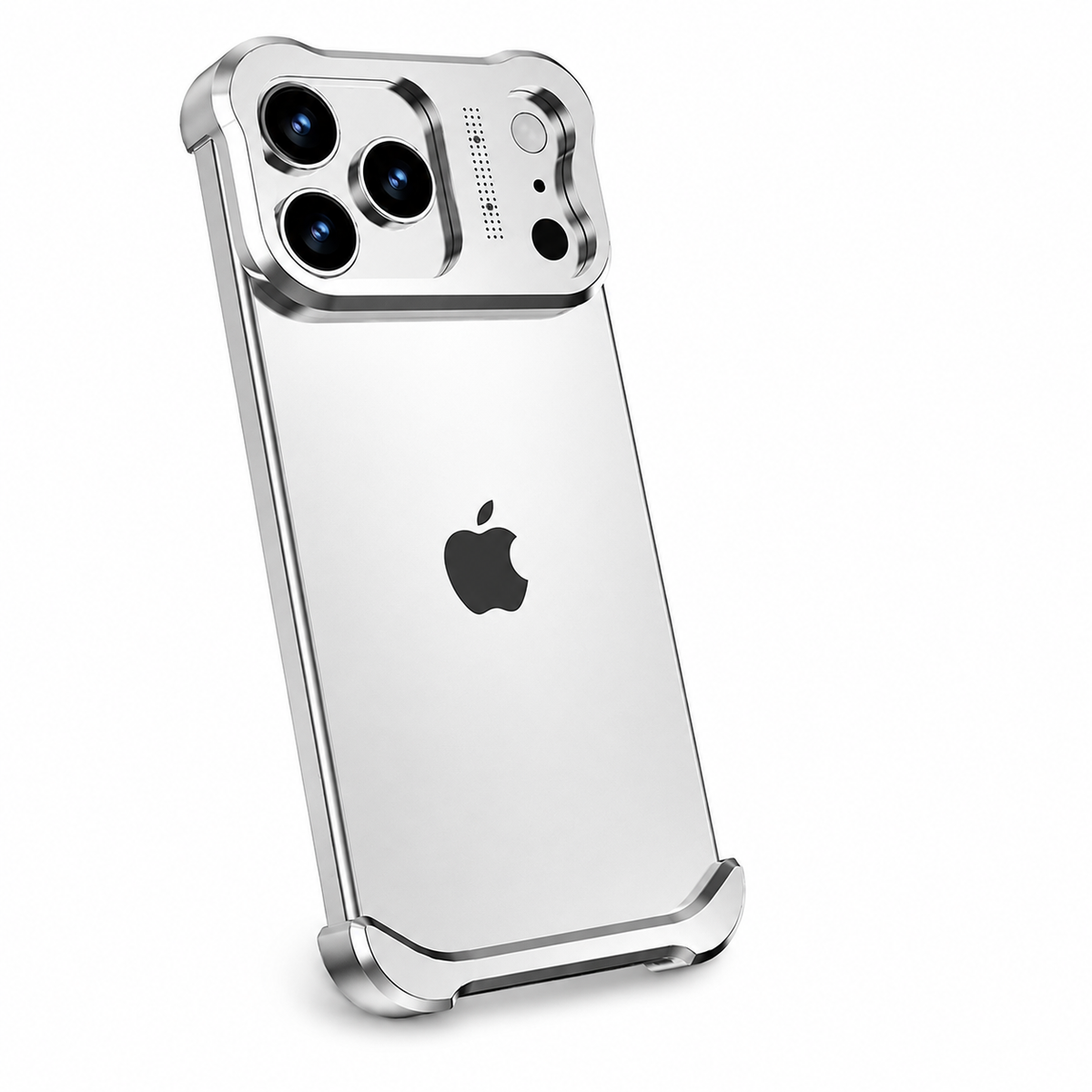 Premium iPhone Case Titanium Alloy Bumper Shockproof Protective Cover Camera Lens Protection Matte Anti Slip Lightweight Slim Reinforced Metal Frame