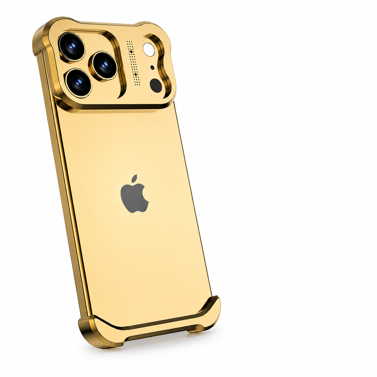 Premium iPhone Case Titanium Alloy Bumper Shockproof Protective Cover Camera Lens Protection Matte Anti Slip Lightweight Slim Reinforced Metal Frame