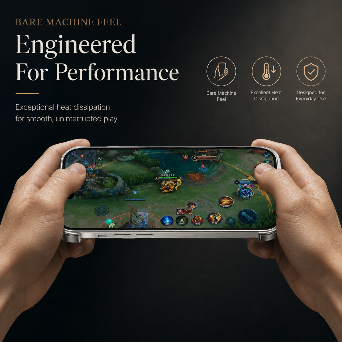 Premium iPhone Case Titanium Alloy Bumper Shockproof Protective Cover Camera Lens Protection Matte Anti Slip Lightweight Slim Reinforced Metal Frame