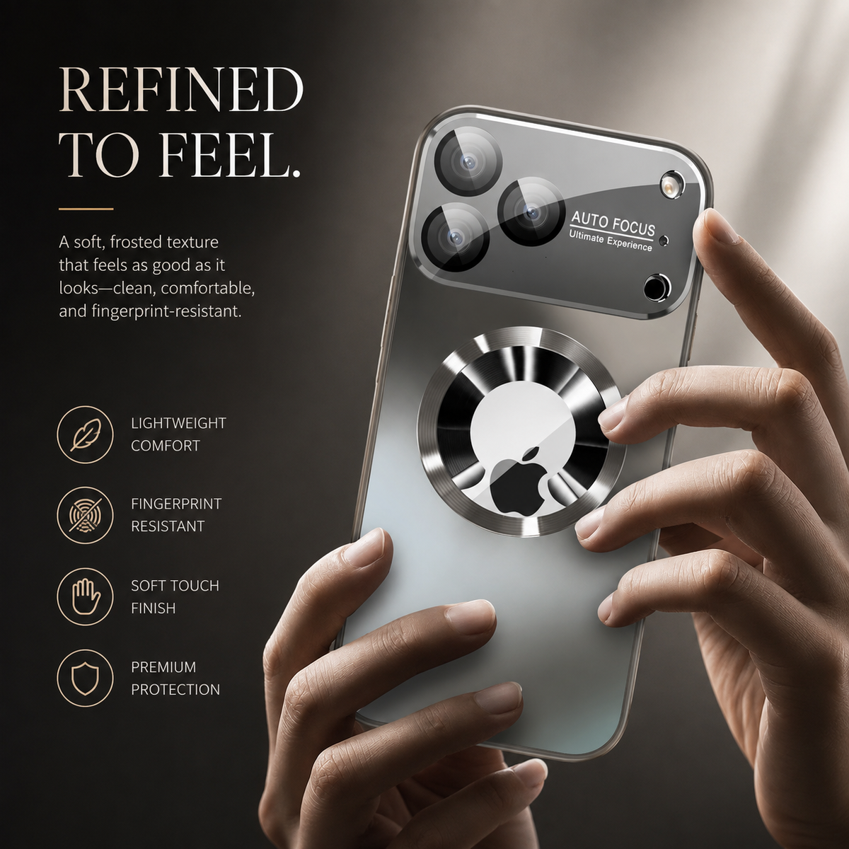 Premium iPhone Case Titanium Magnetic Camera Lens Protection Shockproof PC TPU Matte Tough Slim Reinforced Anti Scratch Protective Bumper Cover Case