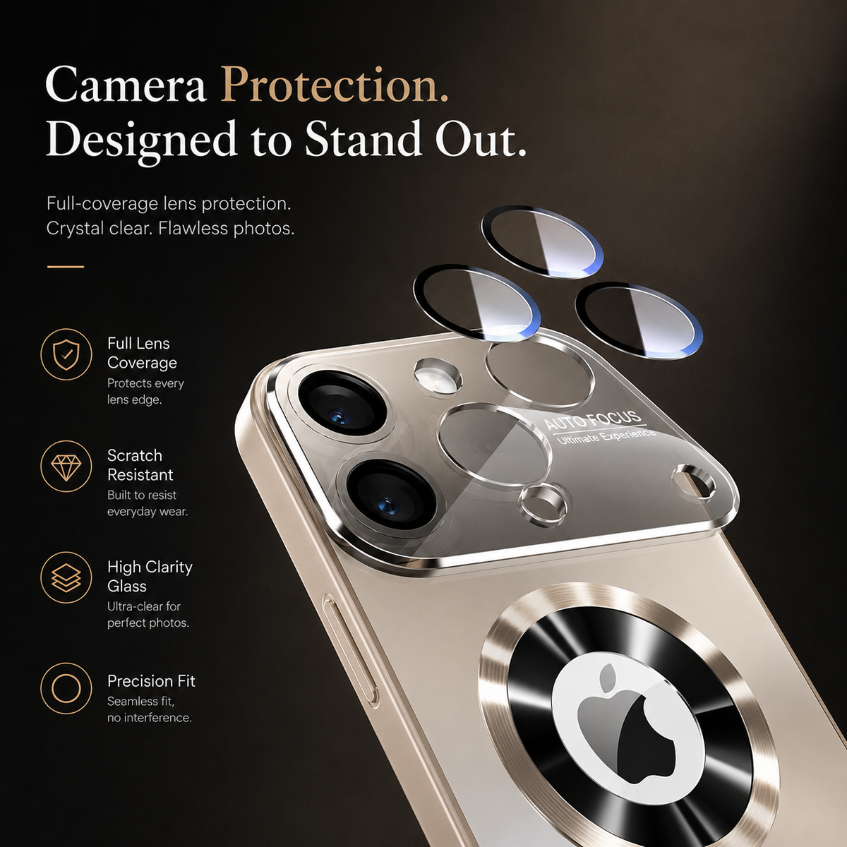 Premium iPhone Case Titanium Magnetic Camera Lens Protection Shockproof PC TPU Matte Tough Slim Reinforced Anti Scratch Protective Bumper Cover Case