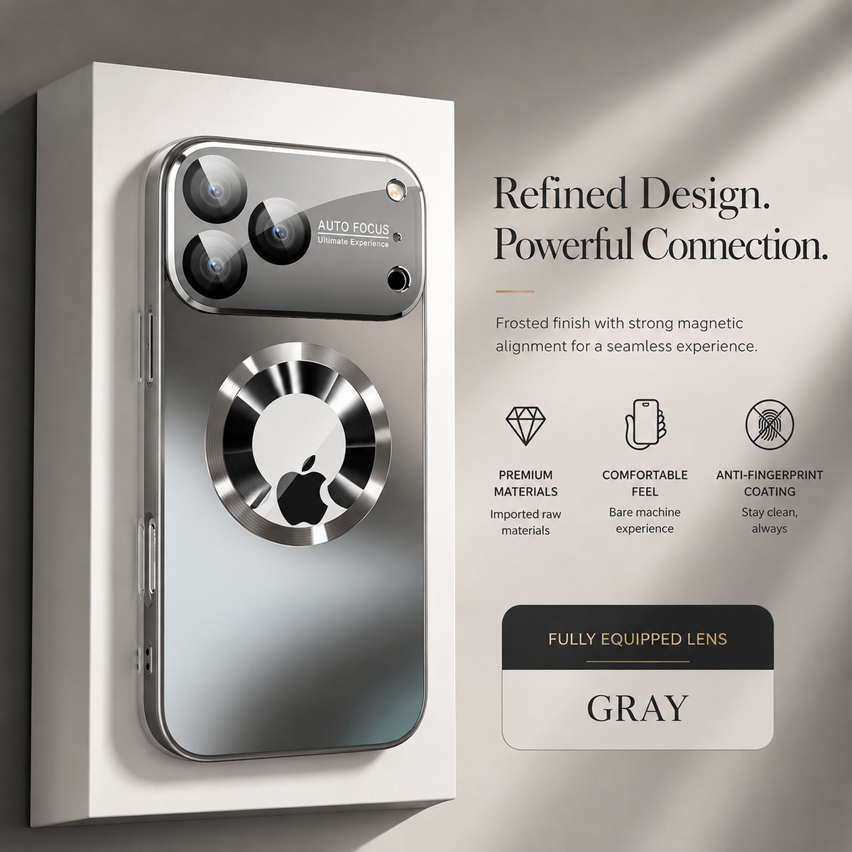 Premium iPhone Case Titanium Magnetic Camera Lens Protection Shockproof PC TPU Matte Tough Slim Reinforced Anti Scratch Protective Bumper Cover Case