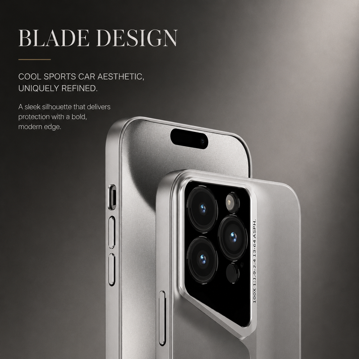 Premium iPhone Case Titanium Style Ultra Thin Shockproof Protective Cover Camera Lens Protection Matte Anti Fingerprint Non Slip Lightweight Slim PC