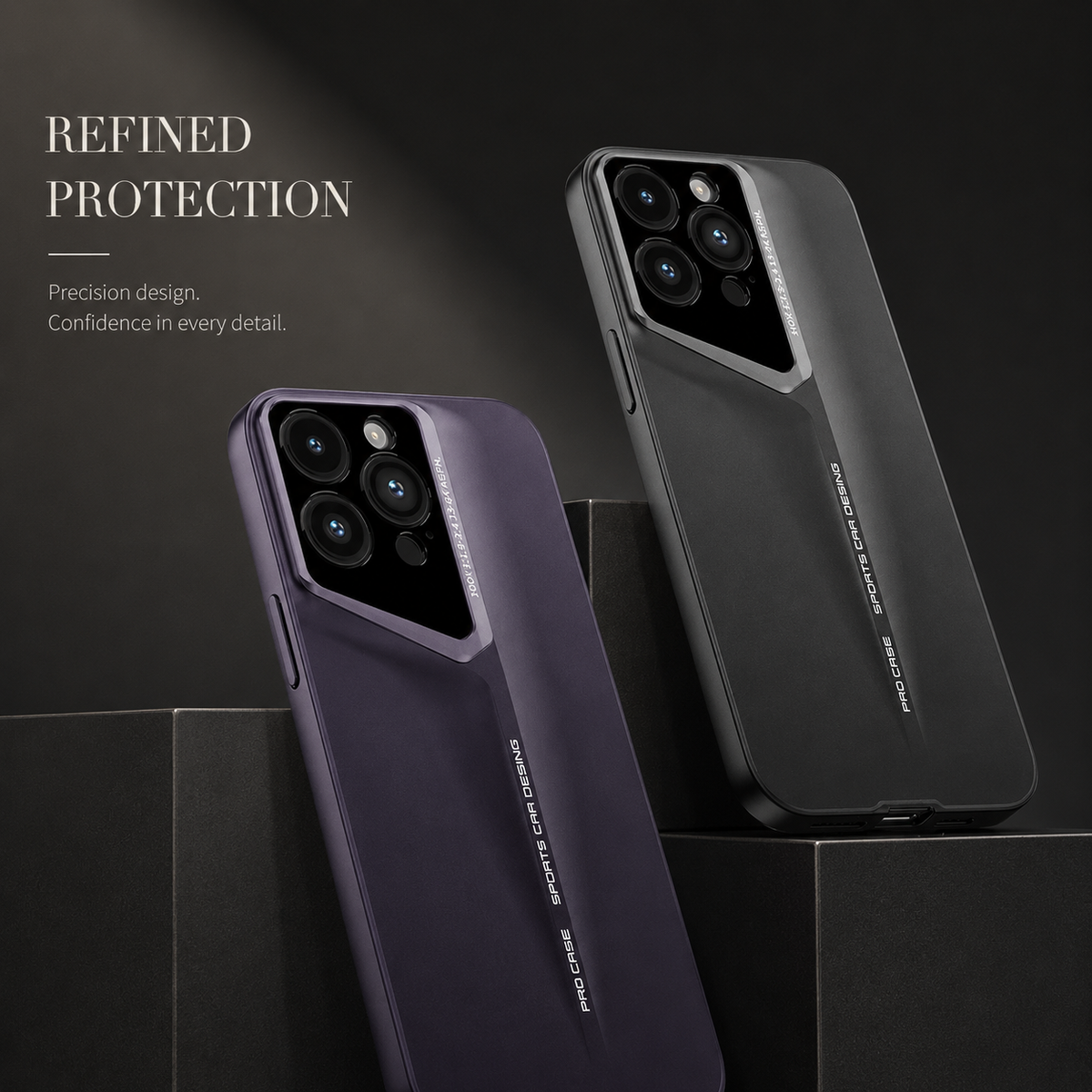 Premium iPhone Case Titanium Style Ultra Thin Shockproof Protective Cover Camera Lens Protection Matte Anti Fingerprint Non Slip Lightweight Slim PC