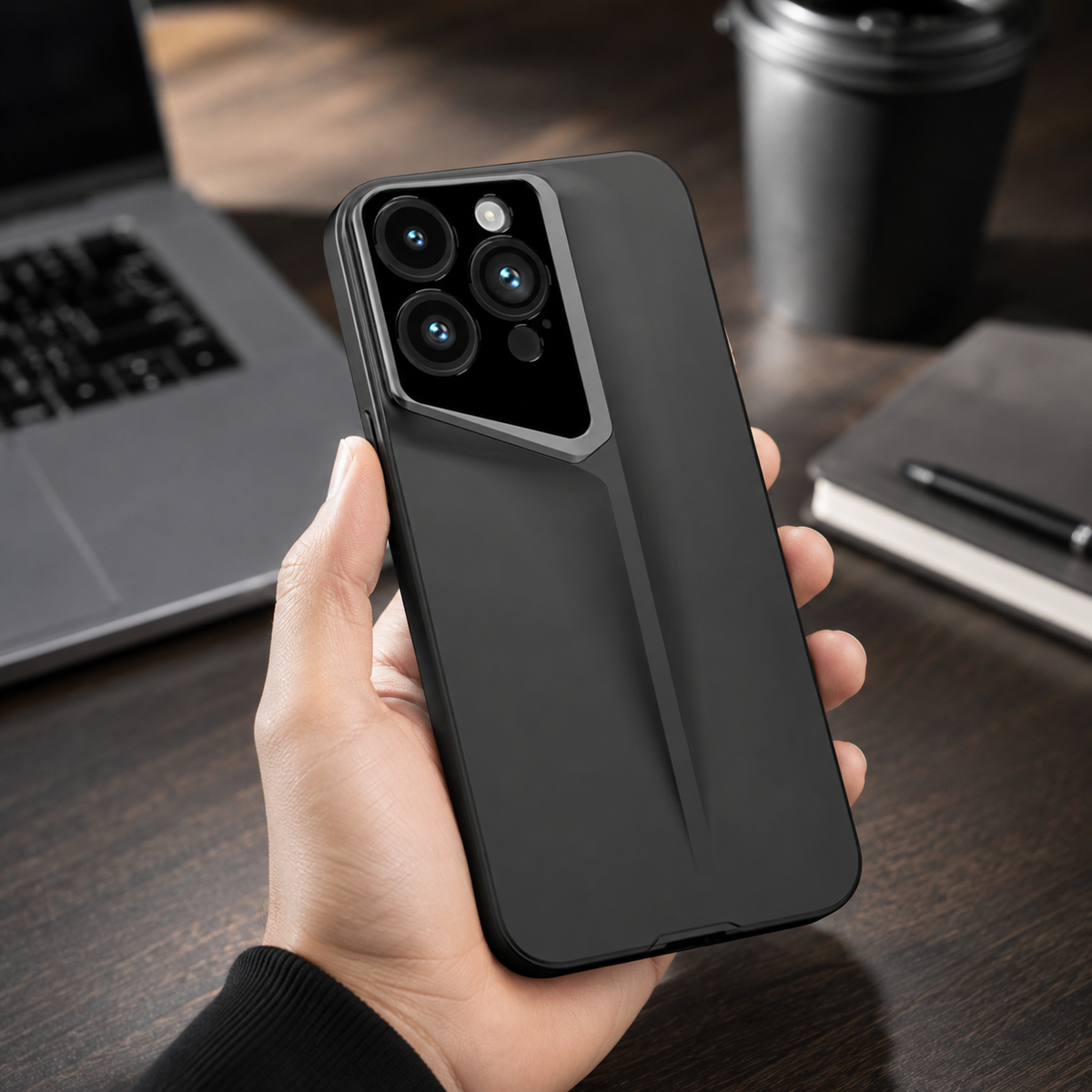 Premium iPhone Case Titanium Style Ultra Thin Shockproof Protective Cover Camera Lens Protection Matte Anti Fingerprint Non Slip Lightweight Slim PC