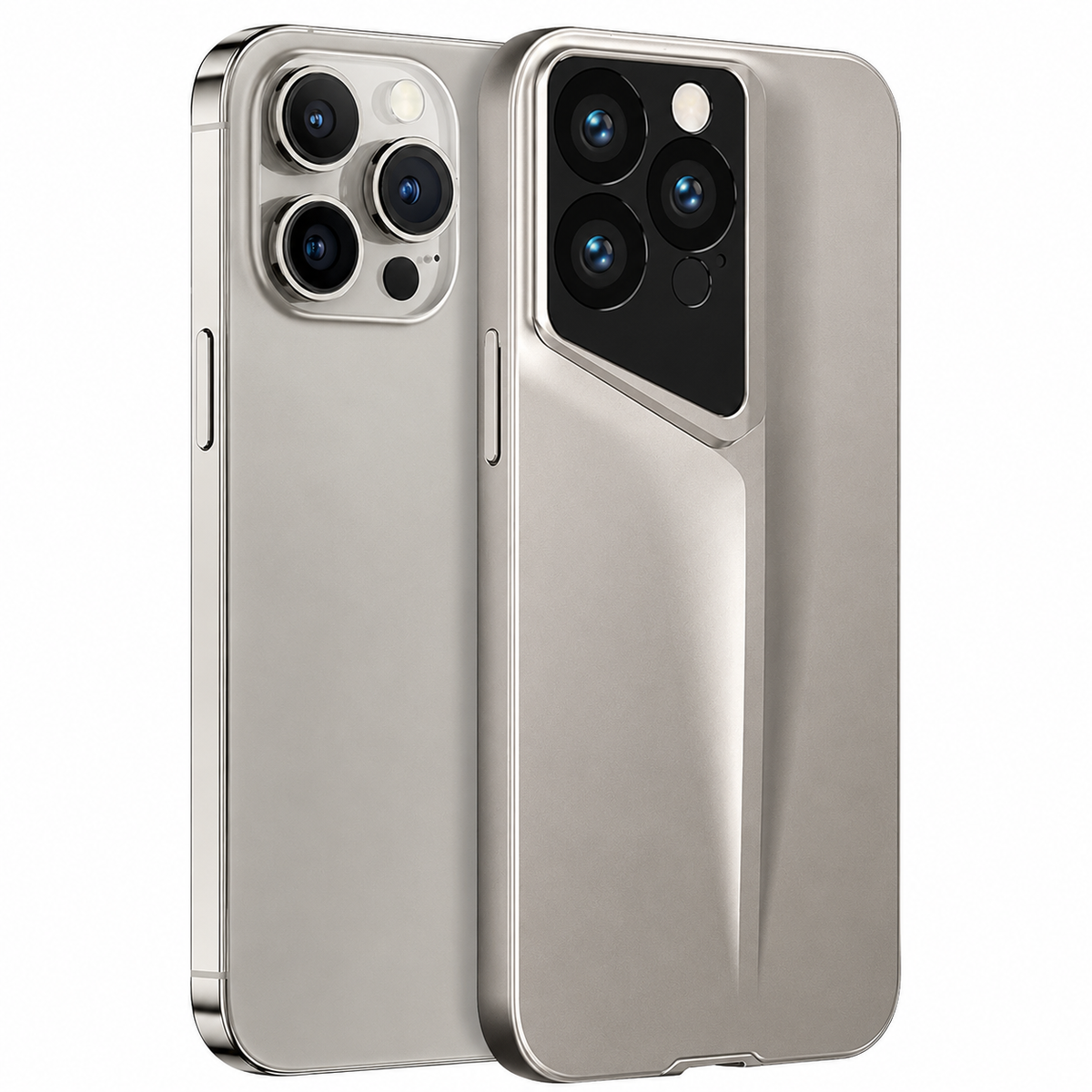 Premium iPhone Case Titanium Style Ultra Thin Shockproof Protective Cover Camera Lens Protection Matte Anti Fingerprint Non Slip Lightweight Slim PC
