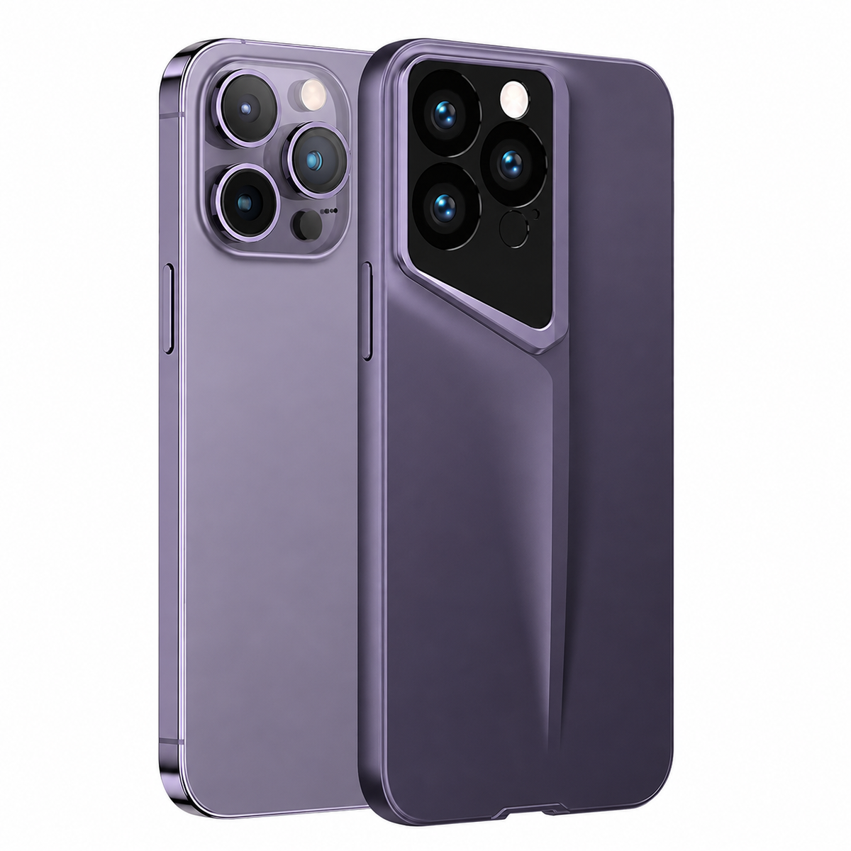 Premium iPhone Case Titanium Style Ultra Thin Shockproof Protective Cover Camera Lens Protection Matte Anti Fingerprint Non Slip Lightweight Slim PC