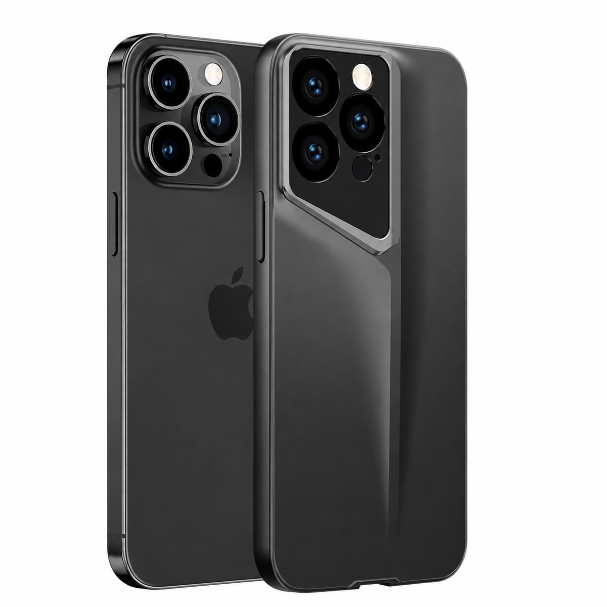 Premium iPhone Case Titanium Style Ultra Thin Shockproof Protective Cover Camera Lens Protection Matte Anti Fingerprint Non Slip Lightweight Slim PC
