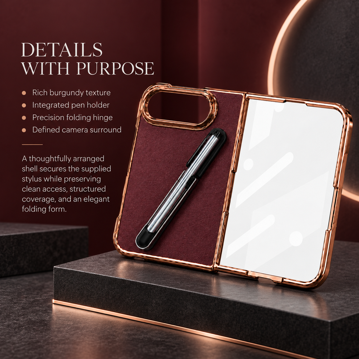 Premium iPhone Case Touch Pen Holder Foldable Bracket Stand Textured PC Business Shockproof Slim Protective Back Shell Cover Case for iPhone Ultra Fold