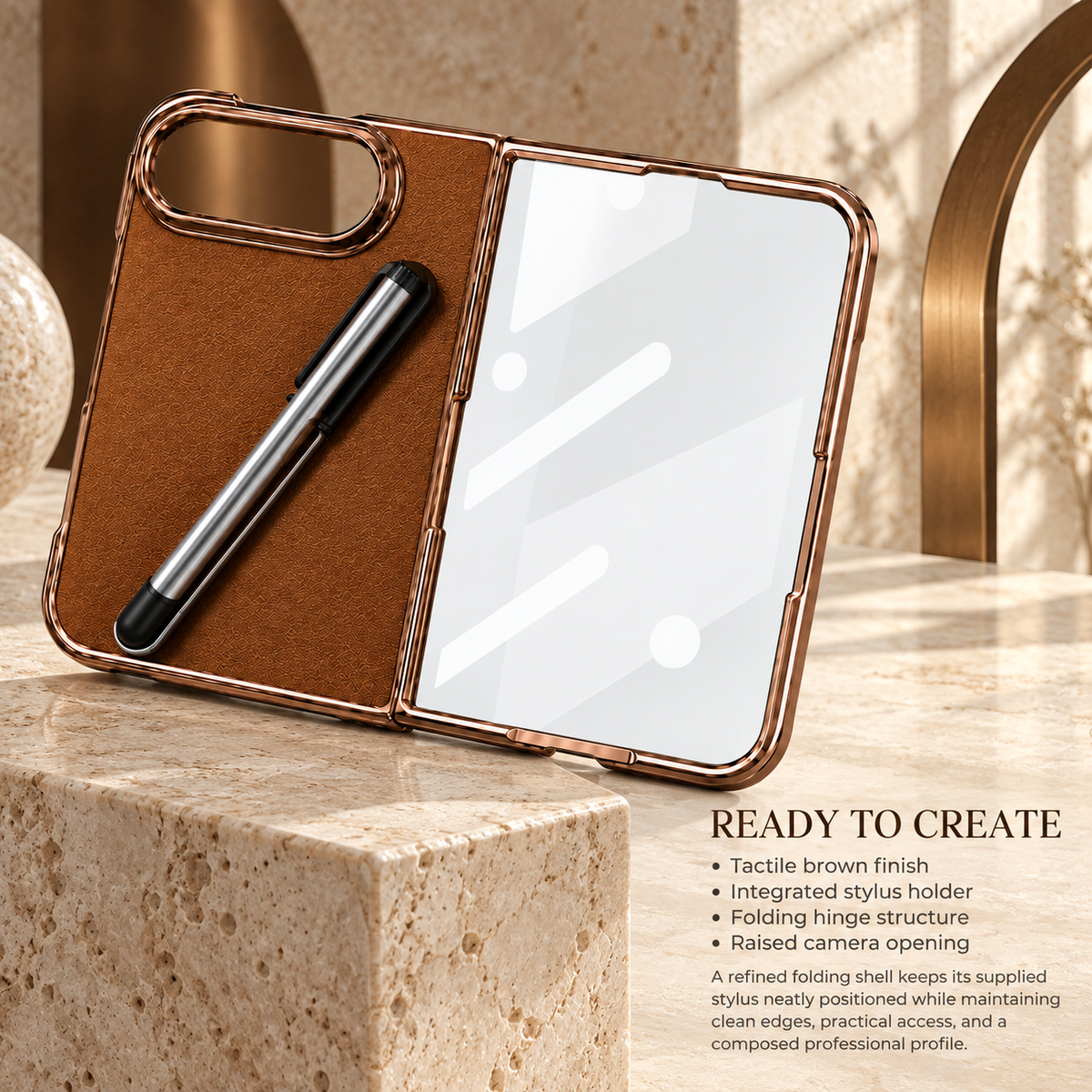 Premium iPhone Case Touch Pen Holder Foldable Bracket Stand Textured PC Business Shockproof Slim Protective Back Shell Cover Case for iPhone Ultra Fold