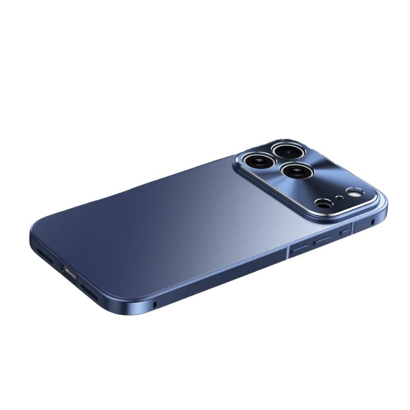 Premium iPhone Case Ultra Thin Aluminum Alloy Frame Shockproof Protective Cover Frosted PC Back Anti Scratch Anti Fingerprint Slim Matte Full Coverage