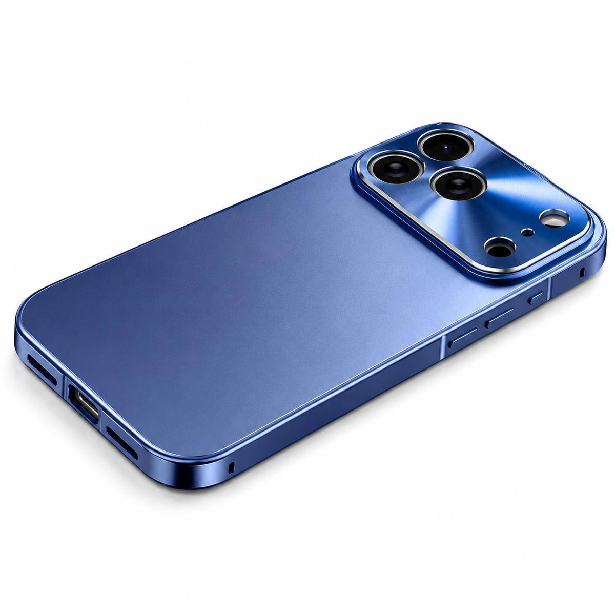Premium iPhone Case Ultra Thin Aluminum Frame Frosted Matte Back Cover Shockproof Protective Camera Lens Guard Slim Design Full Coverage Anti Fingerprint Description Title