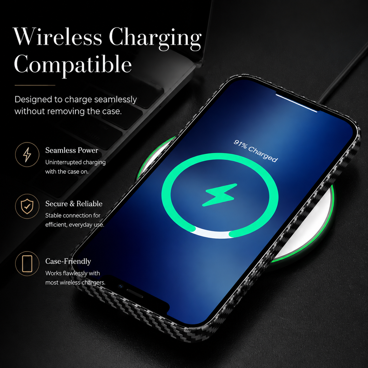 Premium iPhone Case Ultra Thin Carbon Fiber Matte Protective Cover 0.2mm PP Back Lightweight Scratch Resistant Slim Minimalist Hard Back Design