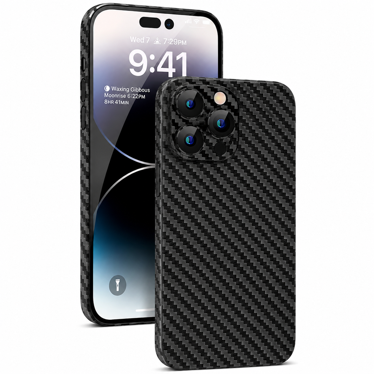 Premium iPhone Case Ultra Thin Carbon Fiber Matte Protective Cover 0.2mm PP Back Lightweight Scratch Resistant Slim Minimalist Hard Back Design