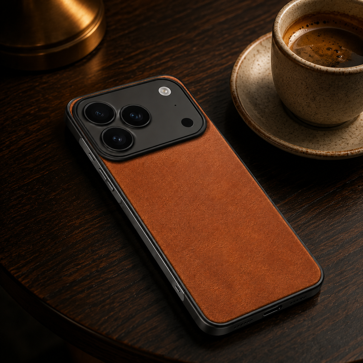 Premium iPhone Case Ultra Thin Frameless Leather PC Cover MagSafe Compatible Shockproof Anti Fall Borderless Protection Camera Lens Guard Slim Design