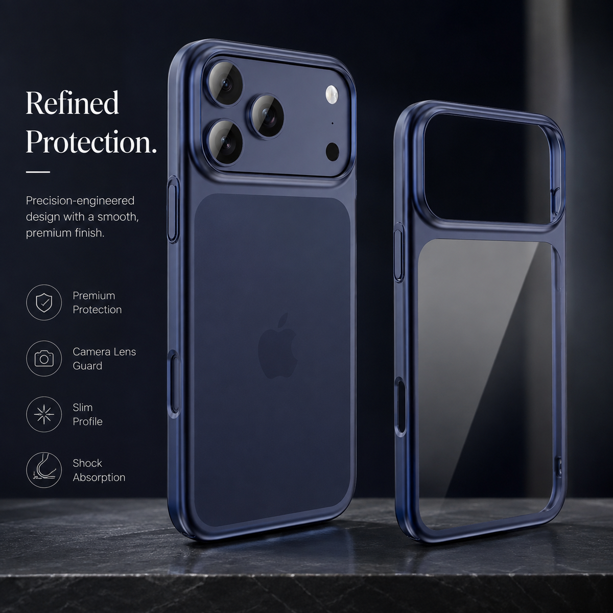 Premium iPhone Case Ultra Thin Frosted Translucent Shockproof PC TPU Electroplating Anti Scratch Anti Fingerprint Non Slip Lightweight Protective Cover