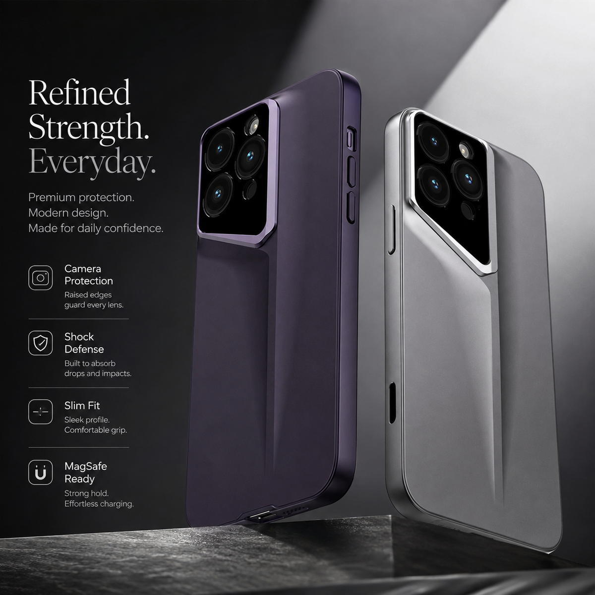 Premium iPhone Case Ultra Thin Matte Hard PC Shockproof Protective Cover Camera Lens Protection Anti Fingerprint Anti Scratch Non Slip Frosted Slim