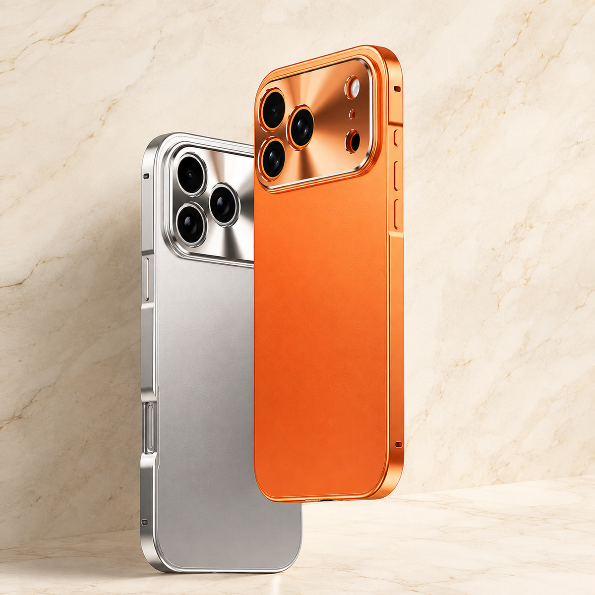 Premium iPhone Case Ultra Thin Protective Cover Aluminum Alloy Frame Frosted Matte Backplate Shockproof Camera Lens Guard Slim Lightweight Design