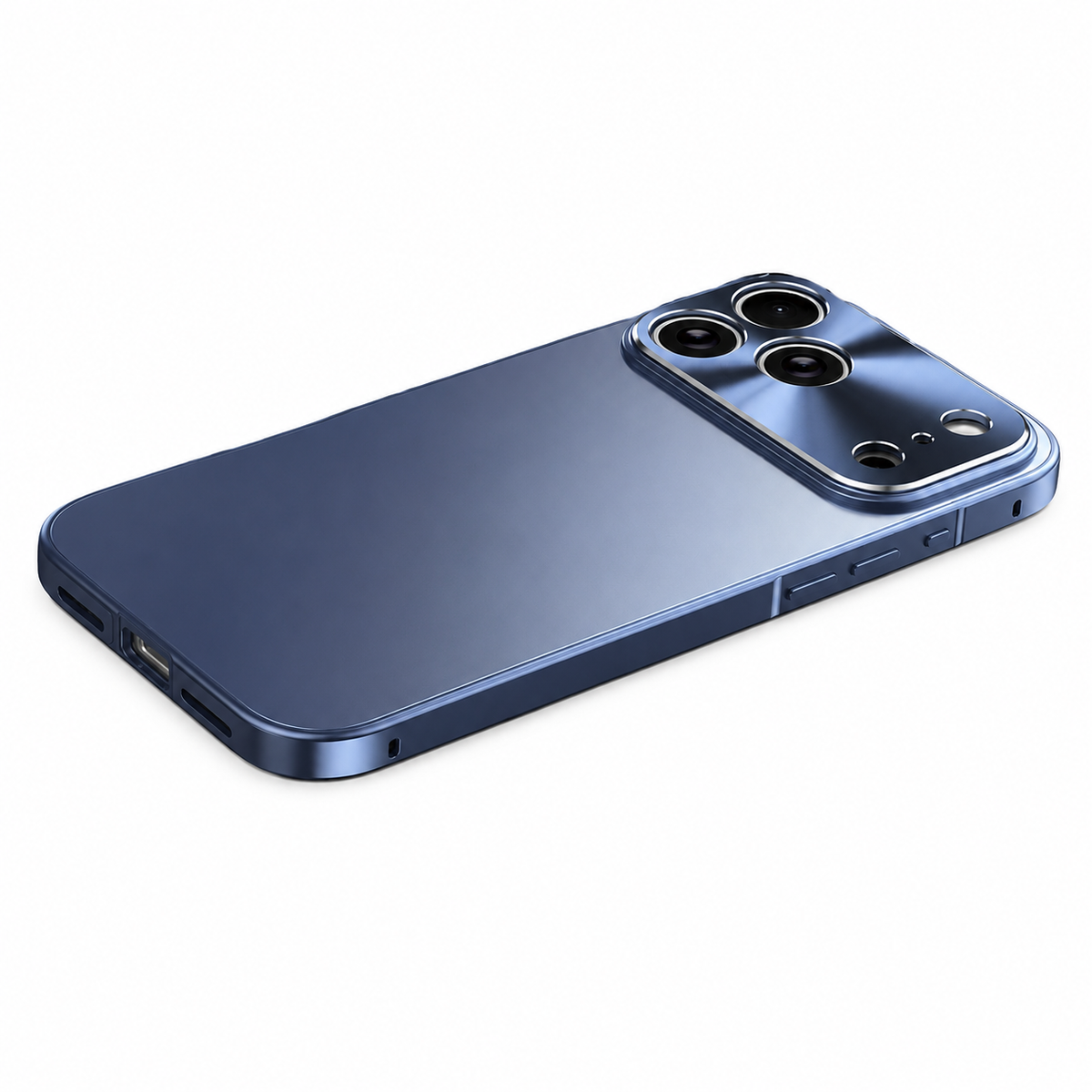 Premium iPhone Case Ultra Thin Protective Cover Aluminum Alloy Frame Frosted Matte Backplate Shockproof Camera Lens Guard Slim Lightweight Design