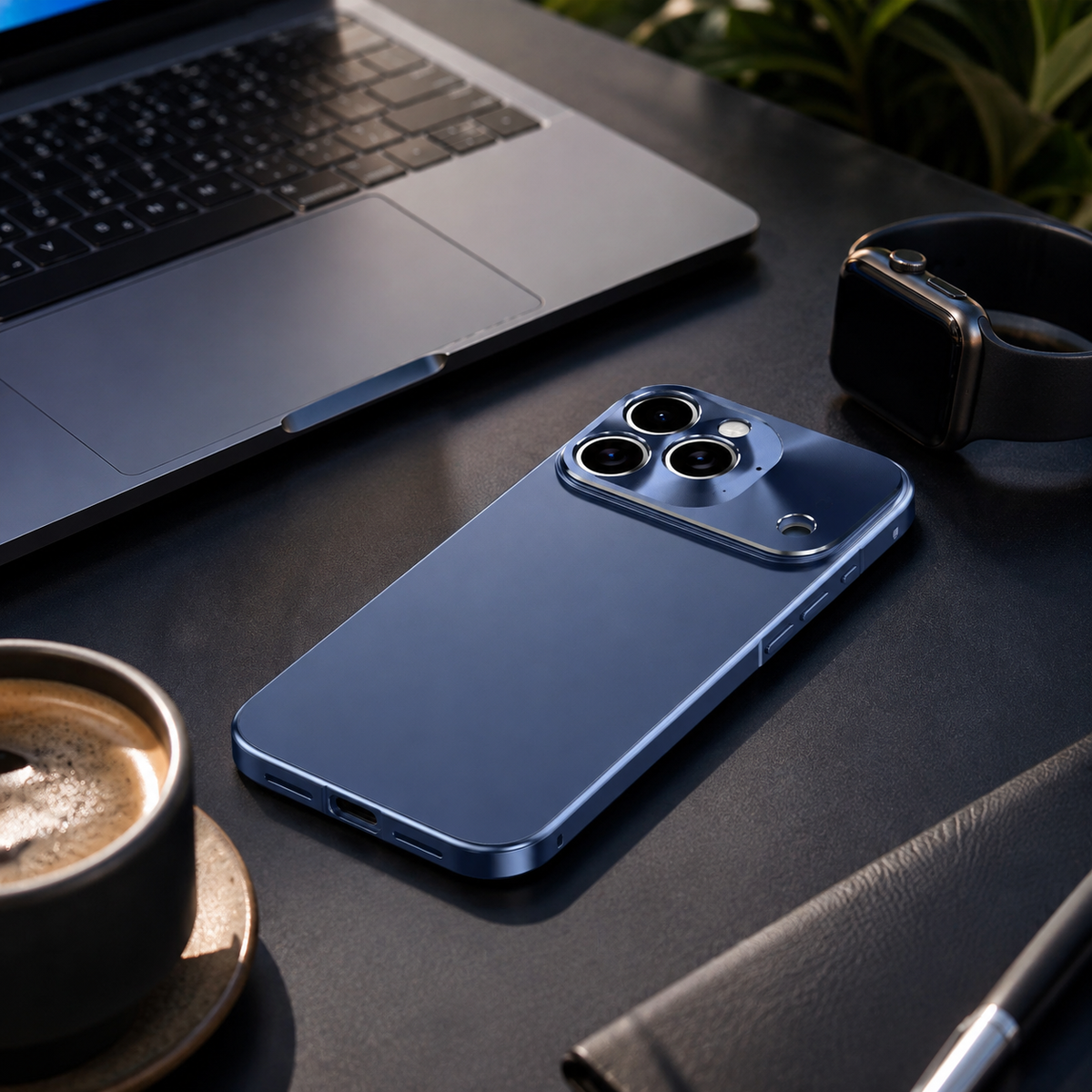 Premium iPhone Case Ultra Thin Protective Cover Aluminum Alloy Frame Frosted Matte Backplate Shockproof Camera Lens Guard Slim Lightweight Design