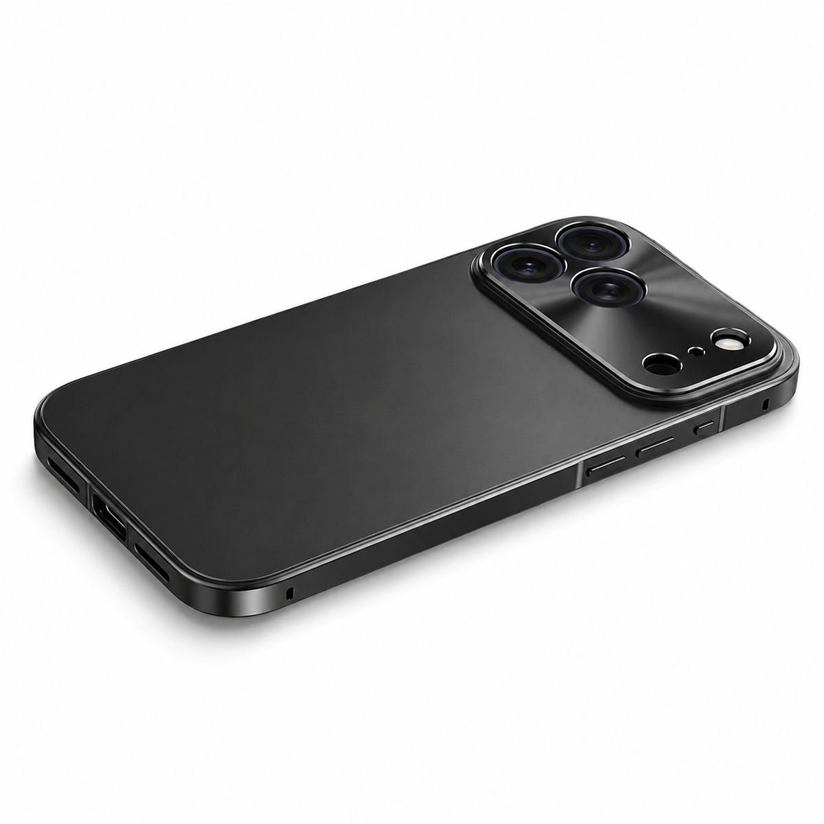 Premium iPhone Case Ultra Thin Protective Cover Aluminum Alloy Frame Frosted Matte Backplate Shockproof Camera Lens Guard Slim Lightweight Design