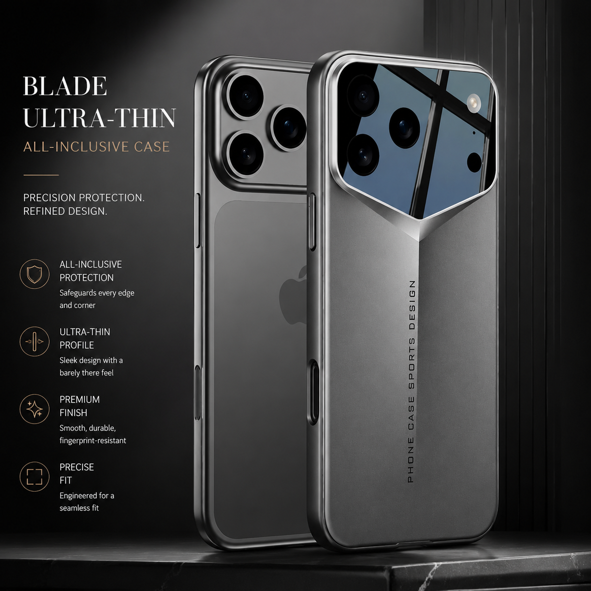 Premium iPhone Case Ultra Thin Protective Cover Camera Lens Protection Shockproof Anti Scratch Slim Hard Back Full Coverage Lightweight Matte Design