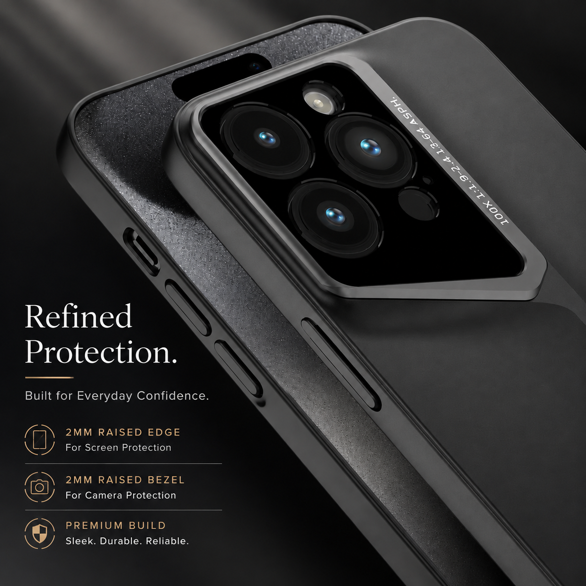 Premium iPhone Case Ultra Thin Titanium Blade Cover Shockproof Camera Lens Protection Lightweight Protective Case Slim Anti Scratch Durable Hard Back Design
