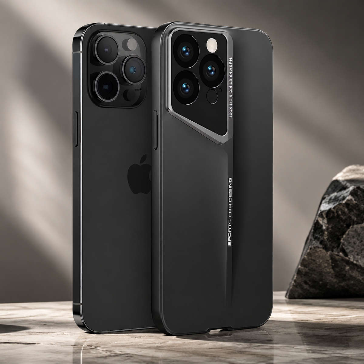 Premium iPhone Case Ultra Thin Titanium Blade Cover Shockproof Camera Lens Protection Lightweight Protective Case Slim Anti Scratch Durable Hard Back Design