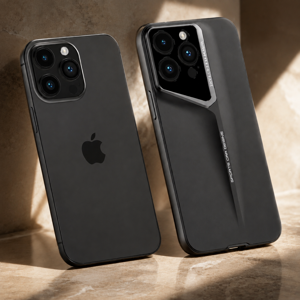 Premium iPhone Case Ultra Thin Titanium Blade Cover Shockproof Camera Lens Protection Lightweight Protective Case Slim Anti Scratch Durable Hard Back Design