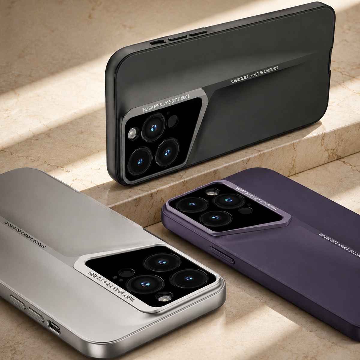 Premium iPhone Case Ultra Thin Titanium Blade Cover Shockproof Camera Lens Protection Lightweight Protective Case Slim Anti Scratch Durable Hard Back Design