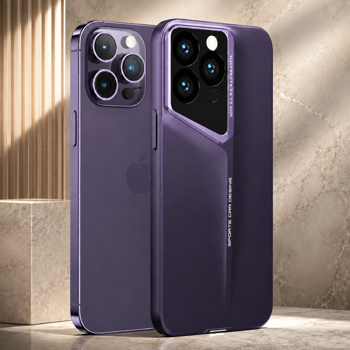 Premium iPhone Case Ultra Thin Titanium Blade Cover Shockproof Camera Lens Protection Lightweight Protective Case Slim Anti Scratch Durable Hard Back Design