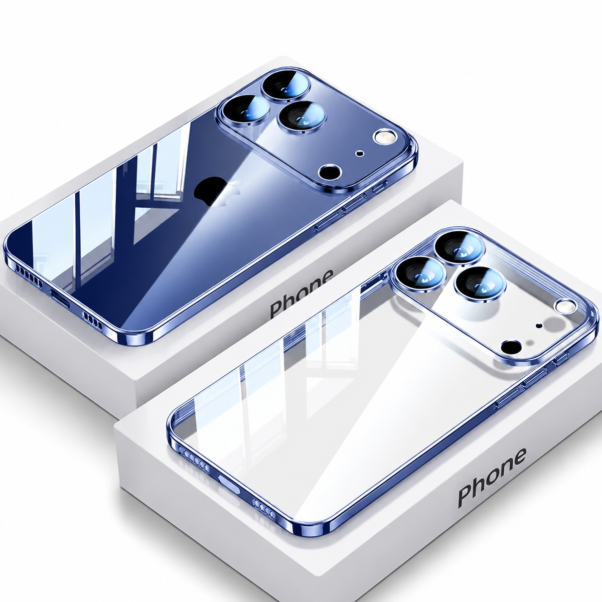 Premium iPhone Case Ultra Thin Transparent TPU Cover Full Lens Protection Shockproof Anti Fingerprint Non Slip Slim Lightweight Anti Scratch Clear Design