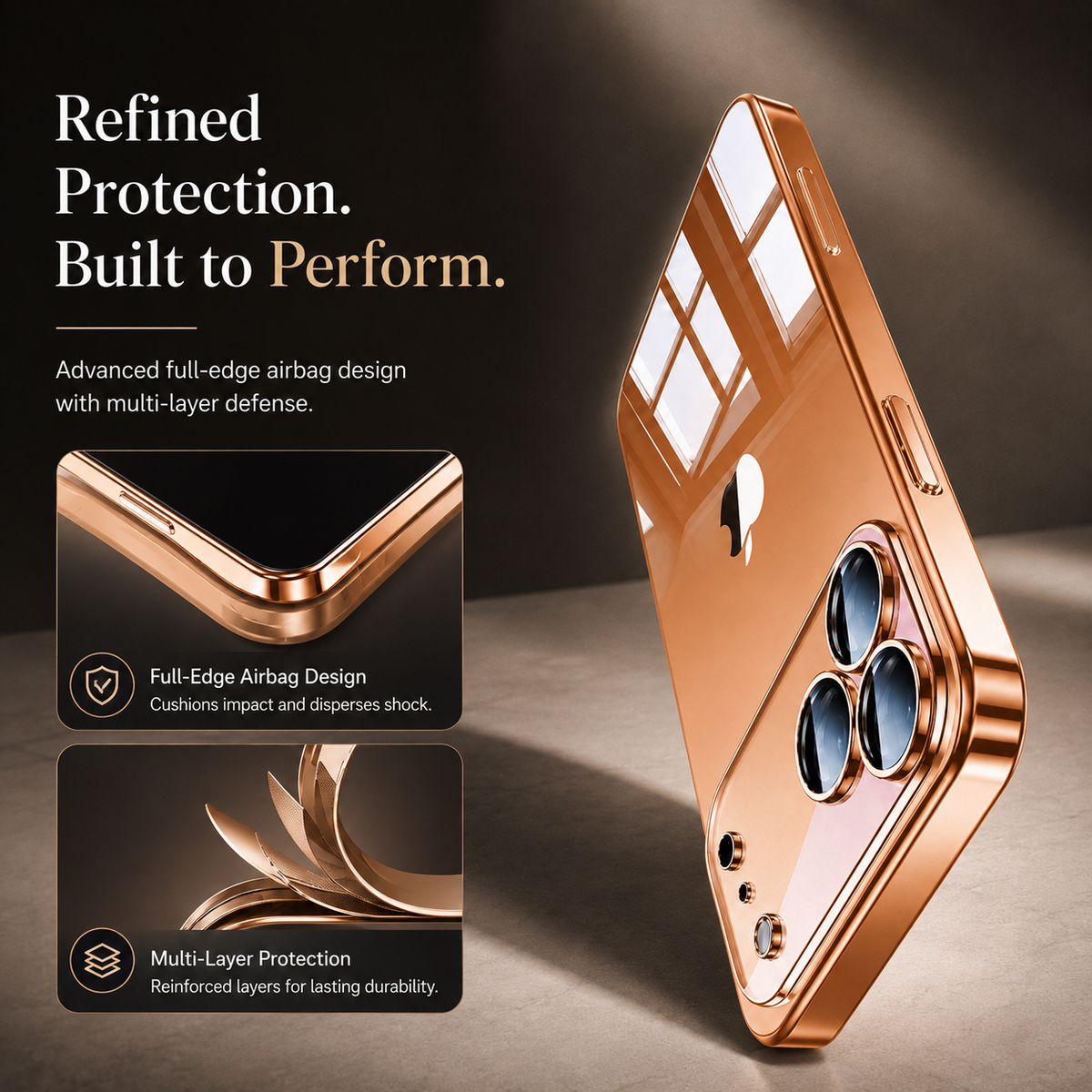 Premium iPhone Case Ultra Thin Transparent TPU Cover Full Lens Protection Shockproof Anti Fingerprint Non Slip Slim Lightweight Anti Scratch Clear Design